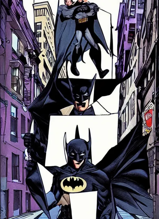 Prompt: Batman walking on street ，holding the Joker's head in his hand