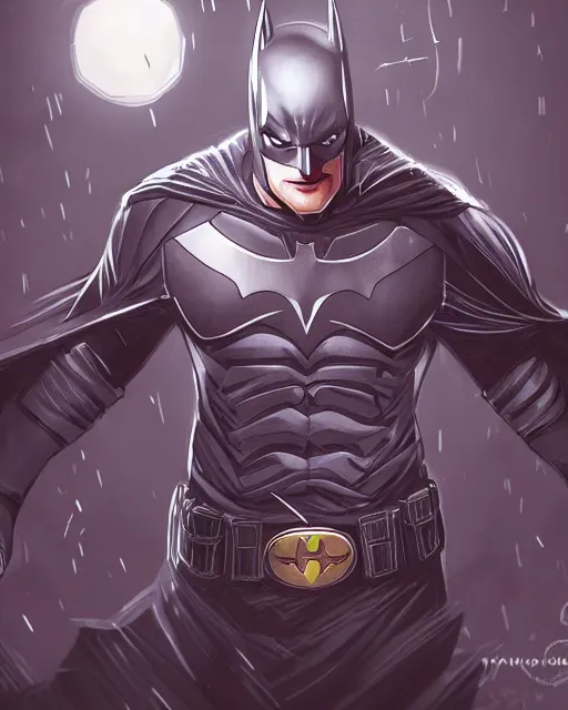 Image similar to ven as batman, with the powers of flash, dynamic lighting, fantasy concept art, trending on art station, stunning visuals, creative, cinematic, ultra detailed, comic strip style