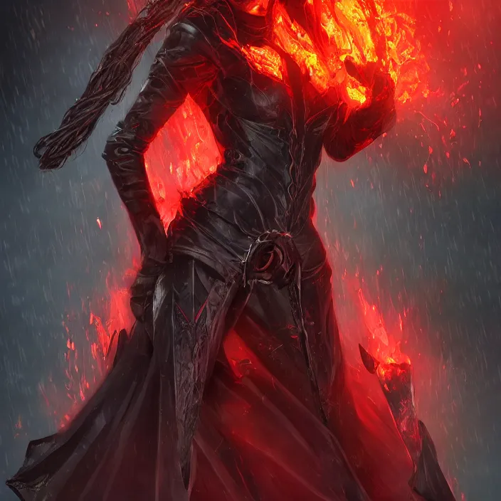 Image similar to hell starts here. we are the fire, the rain, the power... let the slaughter begin. maria the ripper!, trending on artstation