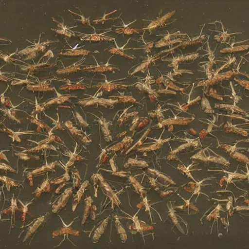 Image similar to human made up of insects by alfred stevens