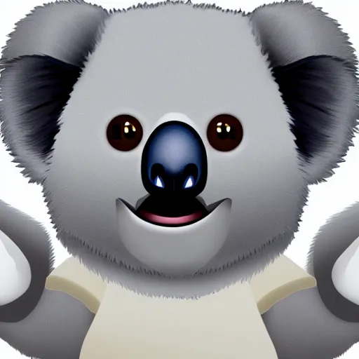 Image similar to cute whatsapp emoji of a koala bear, vector