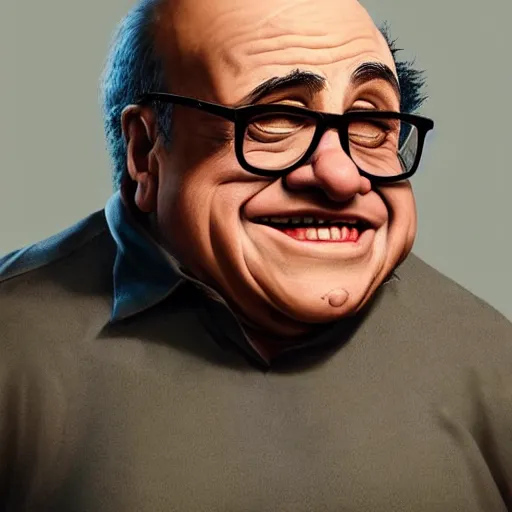 Prompt: hyperrealistic mixed media realistic sculpture of danny devito, stunning 3 d render inspired art by xiang duan and thomas eakes, perfect facial symmetry, hyper realistic texture, realistic, highly detailed attributes and atmosphere, dim volumetric cinematic lighting, 8 k octane detailed render, post - processing, masterpiece,