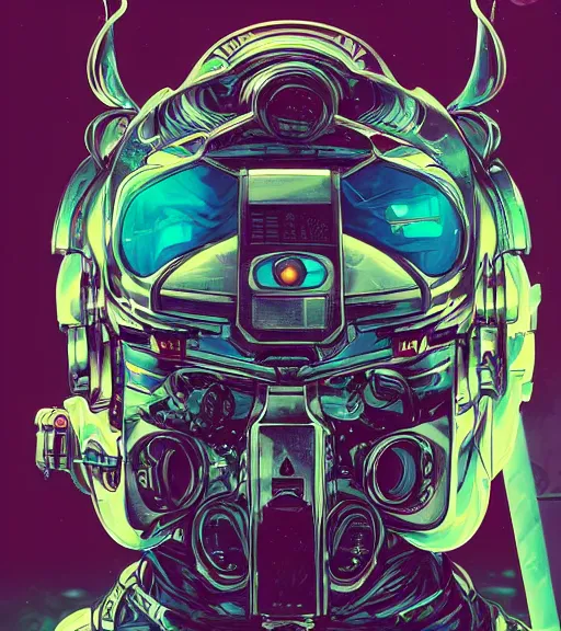 Image similar to high quality high detail biomechanical portrait of diesel punk in an alien world, gundam head, mekka, tristan eaton, victo ngai, artgerm, rhads, ross draws, hyperrealism, intricate detailed, alphonse mucha, 8 k, sci - fi, pastel colors, artstation,