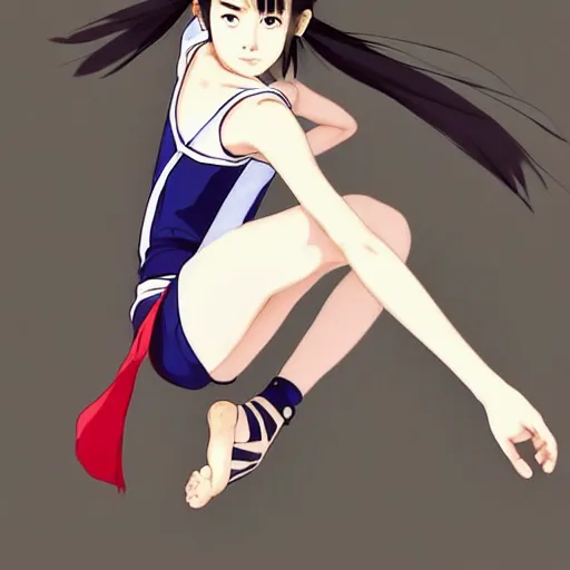 Image similar to a beautiful boyish japanese emma watson alluring instagram model, wearing elegant japanese hiphop leotard outfit with subtle mayan patterns and native fashion, aztec street fashion bathing suit, jrpg fashion, gapmoe yandere grimdark, trending on pixiv fanbox, painted by greg rutkowski makoto shinkai takashi takeuchi studio ghibli, akihiko yoshida