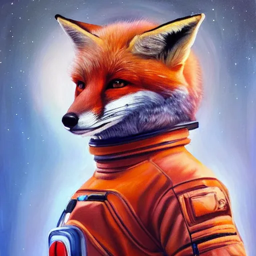 Prompt: A Fox Astronaut, oil painting, artstation, award winning,