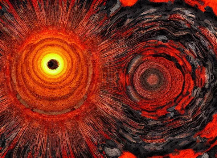 Prompt: nightmare fuel, abstract holescape, warm colors, nightmare fuel