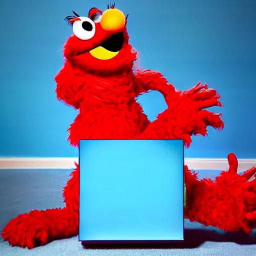 Image similar to Elmo Playing gutair, hyper realistic, HD, HQ, photo realistic