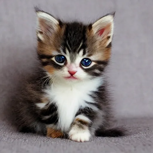 Prompt: extremely tiny cute kitten