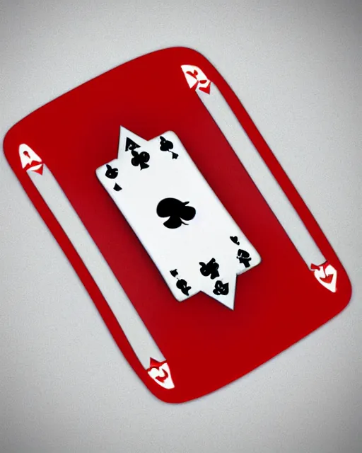 Image similar to a playing card with mysterious 3D symbols