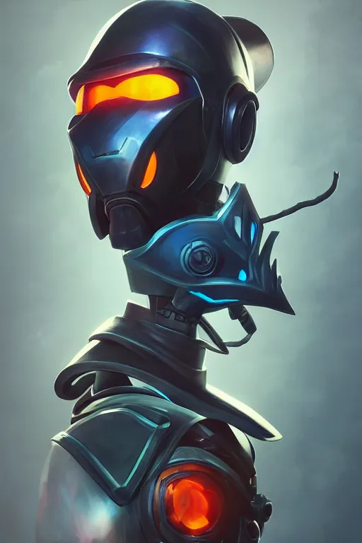 Image similar to epic mask helmet robot ninja portrait stylized as fornite style game design fanart by concept artist gervasio canda, behance hd by jesper ejsing, by rhads, makoto shinkai and lois van baarle, ilya kuvshinov, rossdraws global illumination radiating a glowing aura global illumination ray tracing hdr render in unreal engine 5