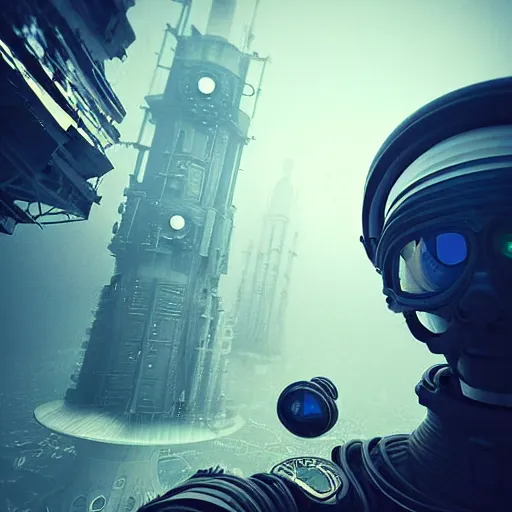 Image similar to Сyberpunk style selfie in a crowded city in space, Neo Norilsk, sci-fi, fantasy, intricate, very very beautiful, elegant, highly detailed, smooth, Unreal Engine 5, sharp focus, by Evgeny Zubkov, by Marat Zakirov, trending on Behance