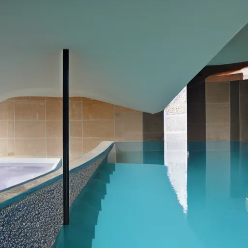 Image similar to a spa designed by le Corbusier