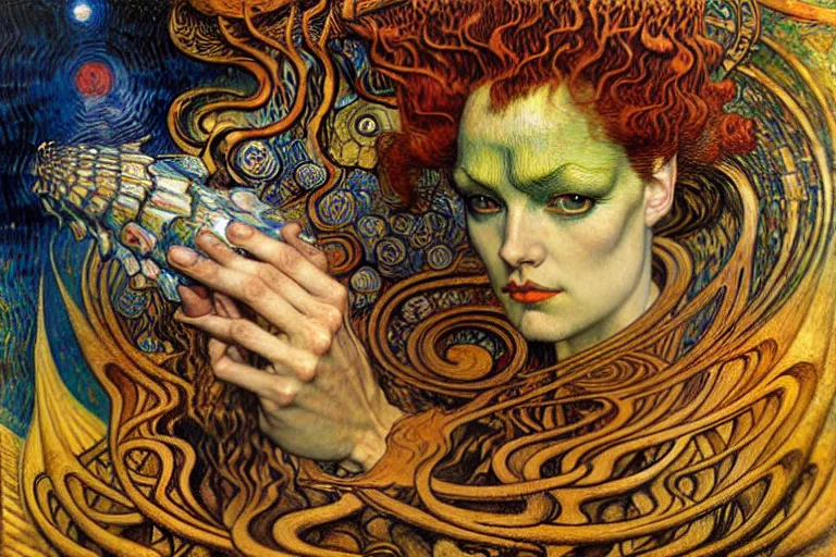 Image similar to Divine Chaos Engine by Karol Bak, Jean Delville, William Blake, Gustav Klimt, and Vincent Van Gogh, symbolist, visionary