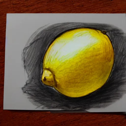 Image similar to professional ink pen sketch of a lemon