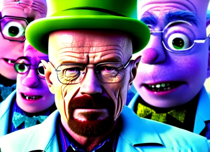 Image similar to film still of walter white in trolls 2 : world tour movie 2 0 2 0, 8 k