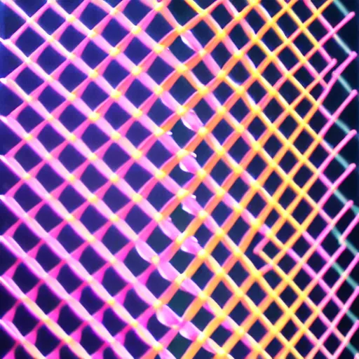 Image similar to Kinetic sculpture. a series of vertical stripes in different colors. neon purple by Hirohiko Araki uneven