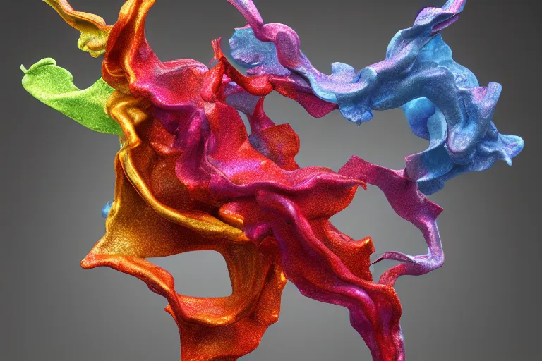 Image similar to Painful pleasures by Lynda Benglis, octane render, 4k, 8k, sharp, very very beautiful, stunning, twisted flux, vanishing