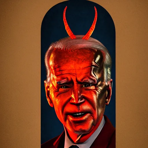 Prompt: devil body, with joe biden head, art in 4 k, high quality