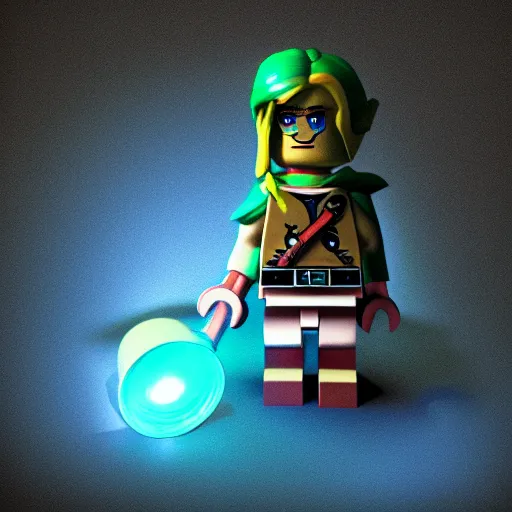 Prompt: link minifigure, Photorealism, cinematic lights, 35mm