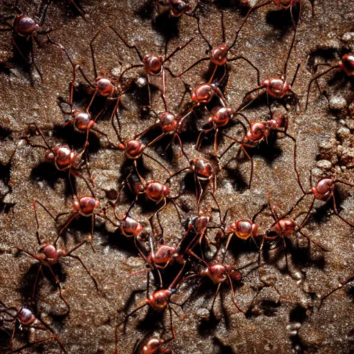 Prompt: ants at war, macro photography, 8 k, cinematic lighting, shallow depth of field,