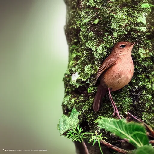 Prompt: a magical nightingale in lavish nature, cinematic, hyperrealistic, fantasy, mystic, analog film, 3 5 mm photography, macro photography, lens focus, insanely detailed, tilt shift, ambient light, volumetric lighting