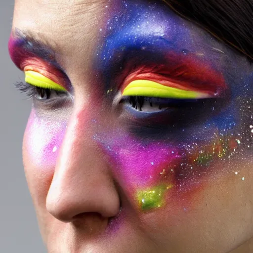 Prompt: Liminal space in outer space, special effects makeup