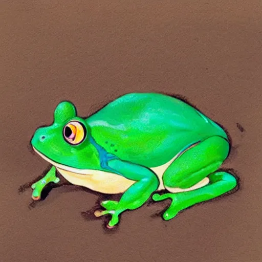 Image similar to a very very fat frog