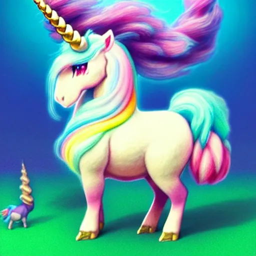 Prompt: a cute fluffy unicorn pokemon:: by Martine Johanna and Simon Stålenhag and Chie Yoshii and Casey Weldon and Guillermo del toro :: ornate, dynamic, particulate, pastel colors, intricate, elegant, highly detailed, centered, artstation, smooth, sharp focus, octane render, 3d