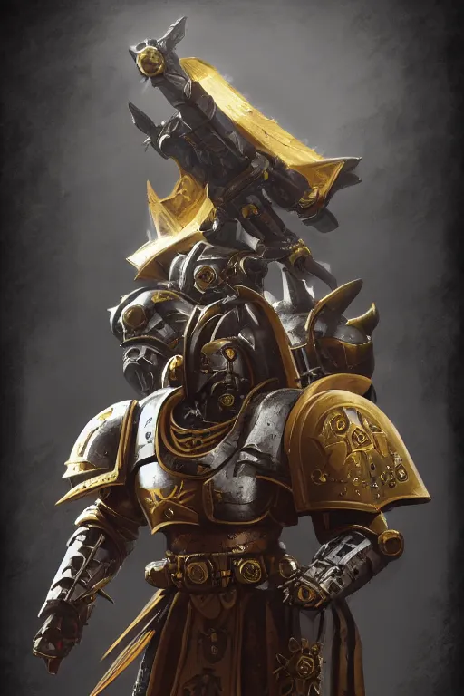 Image similar to armor portrait heros warhammer 4 0 k horus heresy fanart - the primarchs emperor by johannes helgeson animated with vfx concept artist & illustrator global illumination ray tracing hdr fanart arstation zbrush central hardmesh 8 k octane renderer comics stylized