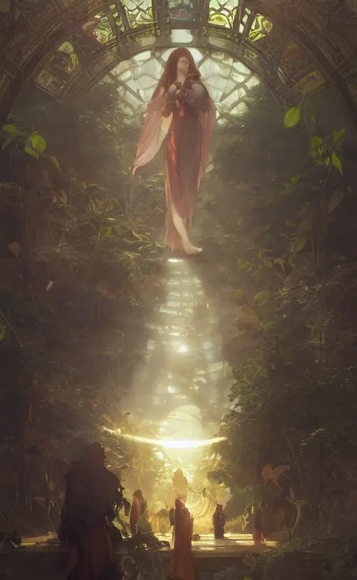 Image similar to solarpunk jerma 9 8 5, radiant, artstation, concept art, smooth, sharp focus, illustration, art by artgerm and greg rutkowski and alphonse mucha and william adolphe bouguereau and john william waterhouse and gianlorenzo bernini