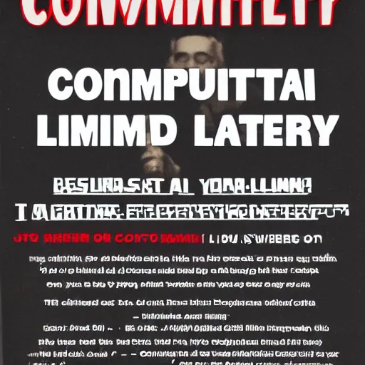 Prompt: comunist flyer writen lindbergh farias on it