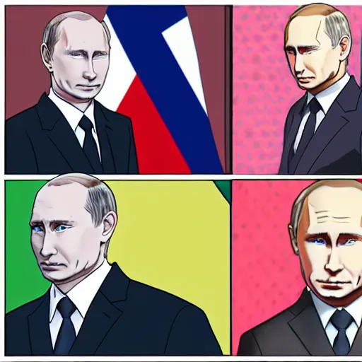 Image similar to Putin in anime style