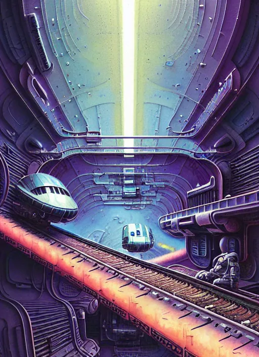 Image similar to urban train design only! 2 0 5 0 s retro future art 1 9 7 0 s science fiction borders lines decorations space machine, mech, robot. muted colors. by jean - baptiste monge, ralph mcquarrie, marc simonetti, 1 6 6 7. mandelbulb 3 d, fractal flame, jelly fish, coral, cinematic lightning