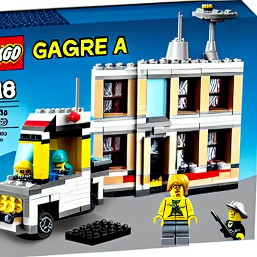 Image similar to lar - a - mago fbi raid lego set