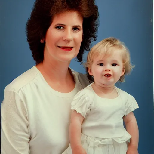 Image similar to 1 9 8 0 s portrait studio with mom