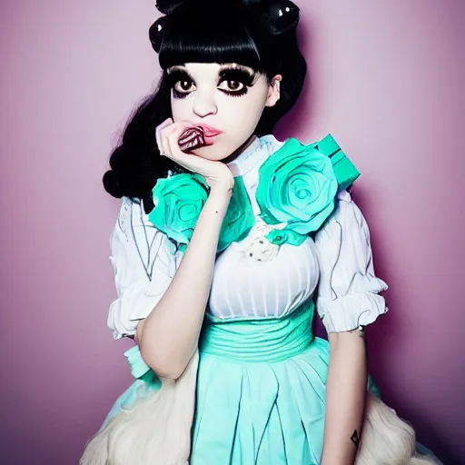 Image similar to melanie martinez, kawaii fashion, award winning photography, aesthetics