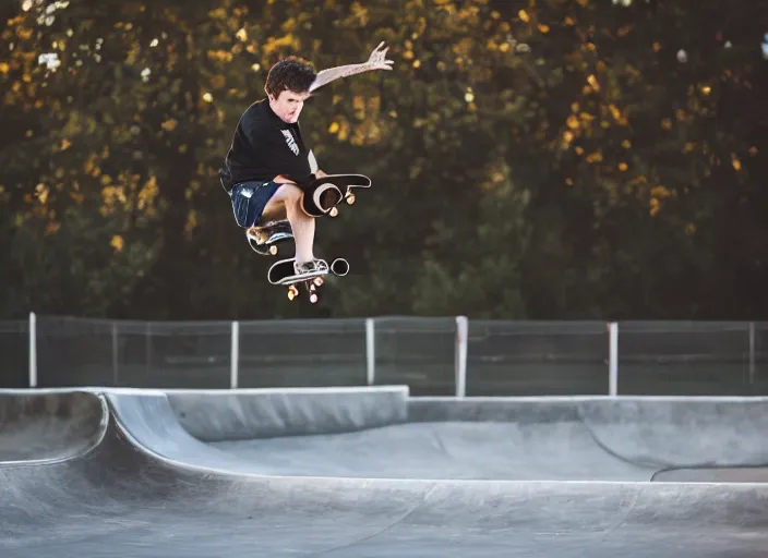 Prompt: professional photo of a skateboarder performing a grab trick, 8 k, bright ambient lighting key light, 8 5 mm f 1. 8