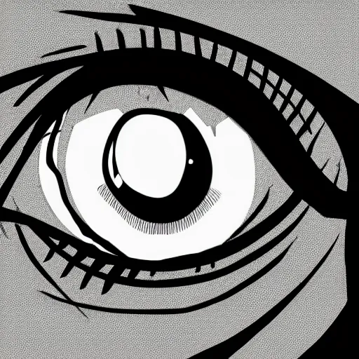 Prompt: landsat image of an evil female manga style eye, detailed, 4k, vector, contrasting colors, hillshade