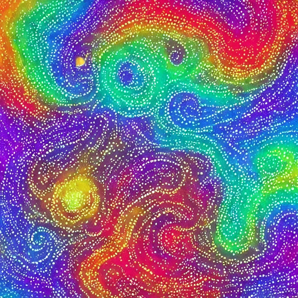 Image similar to rainbow cosmic octopus