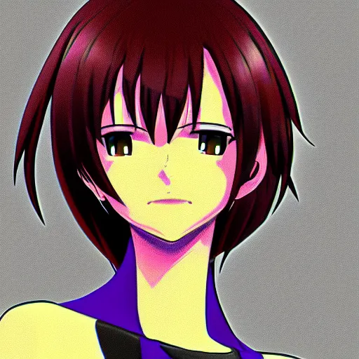 Image similar to a photo realistic digital art of the character EVA-01 from the anime series Neon Genesis Evangelion