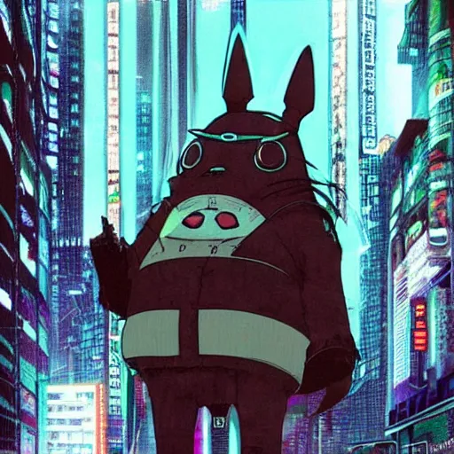 Prompt: cyberpunk Totoro