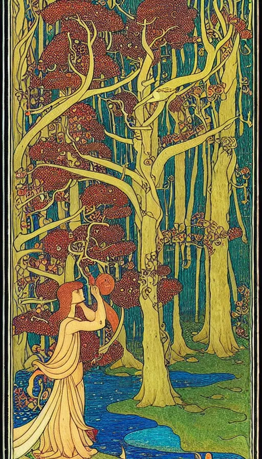 Image similar to the two complementary forces that make up all aspects and phenomena of life, by Ivan Bilibin,