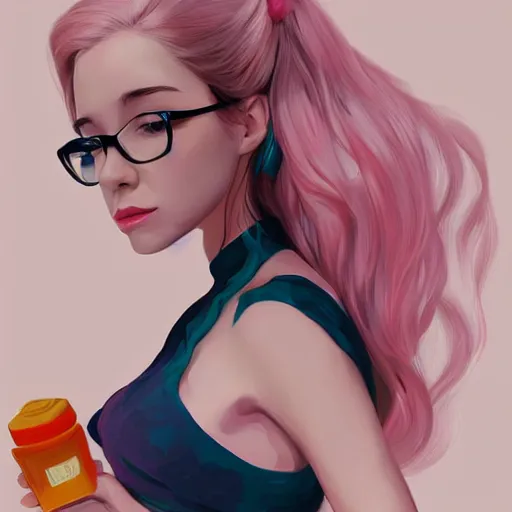 Image similar to belle delphine, elegant, ultra highly detailed, digital painting, smooth, sharp focus, artstation, art by Ilya Kuvshinov