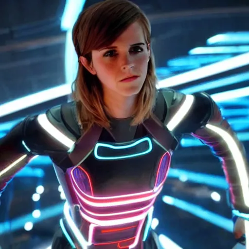 Image similar to movie still of emma watson in tron : legacy ( 2 0 1 0 )