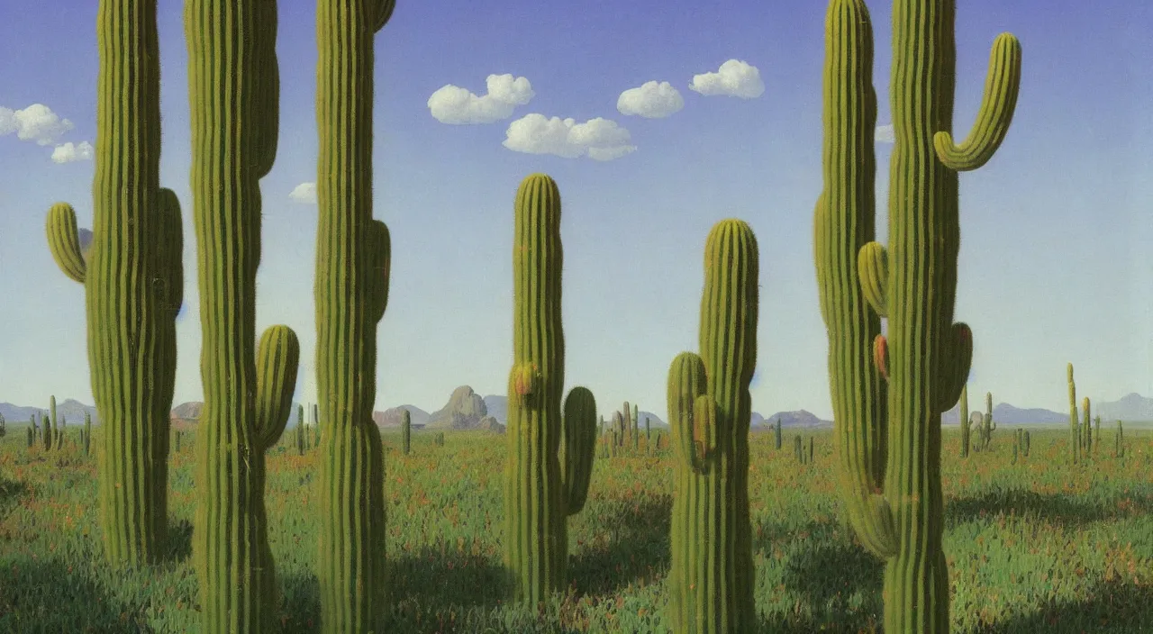 Prompt: single flooded simple cactus pillar, very coherent and colorful high contrast!! masterpiece by rene magritte simon stalenhag carl spitzweg syd mead norman rockwell edward hopper james gilleard, minimalist, dark shadows, sunny day, hard lighting