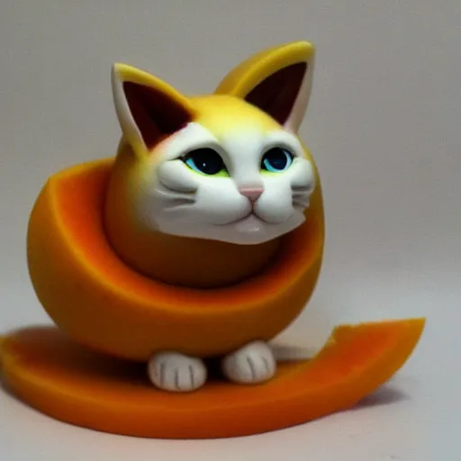 Image similar to figurine of cute cat as mango