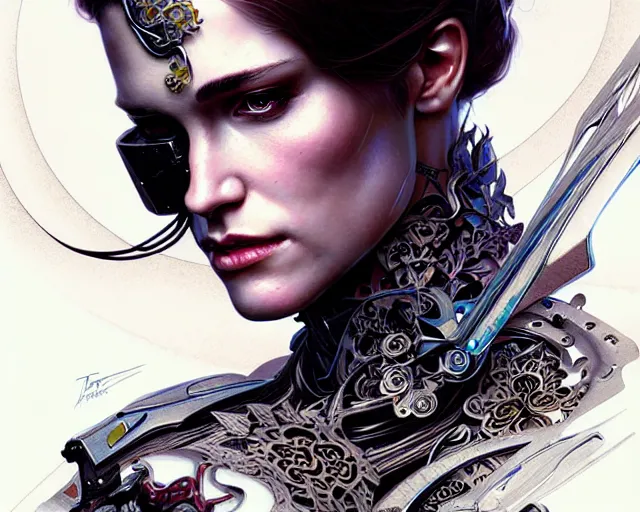Image similar to Terminator T800, art nouveau, fantasy, intricate flower designs, elegant, highly detailed, sharp focus, art by Artgerm and Greg Rutkowski and WLOP