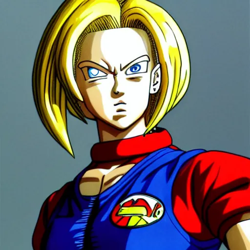 Prompt: ultra realistic portrait painting of sexy female android 1 8, art by akira toriyama, 4 k, dragon ball artstyle, cel shaded, highly detailed, epic lighting