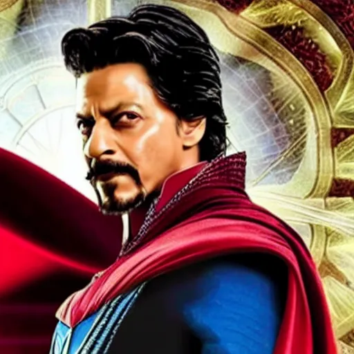 Image similar to film still of shah rukh khan as doctor strange