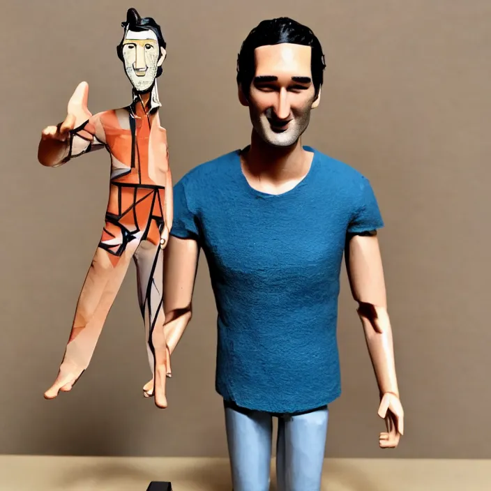 Prompt: jason silva pop up parade figure